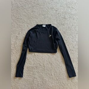 Gymshark Black Training Long Sleeve Crop Top